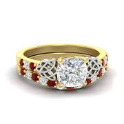 celtic-cushion-cut-ruby-wedding-ring-set-in-yellow-gold-fdens2255cugrudrsleep-nl-yg-ws1.jpg